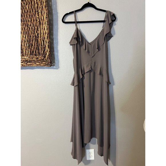 BCBGMaxAzria LISSA Midi Dress S Small Brown Washable Fairy Whimsigoth $228 NEW - Picture 10 of 11
